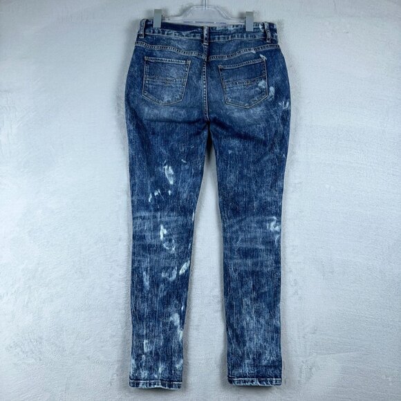 Soho New York Company Curvy Boyfriend Jeans Acid Wash Denim Womens Blue Size 2 - Picture 2 of 11